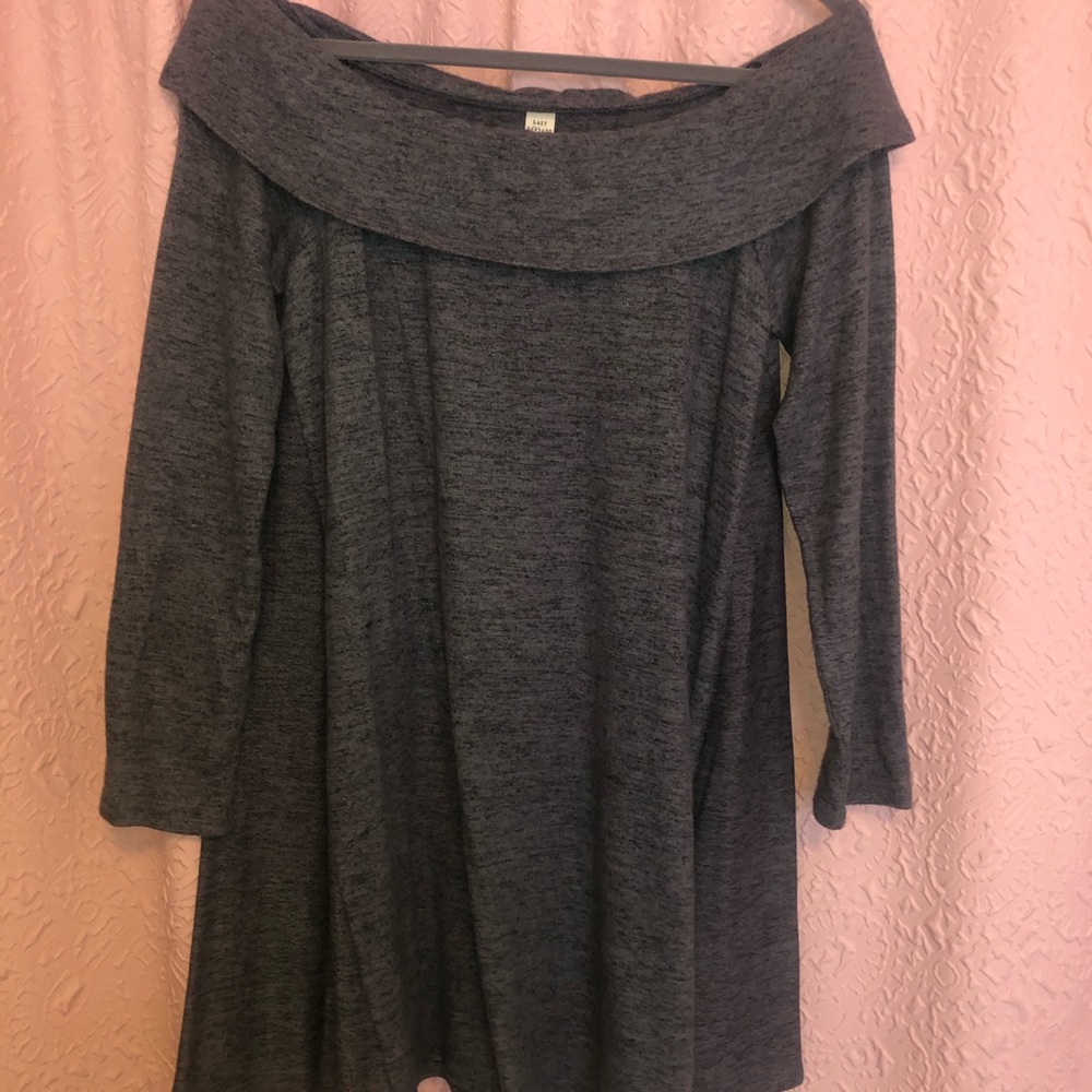 Off-the-shoulder Sweater Dress